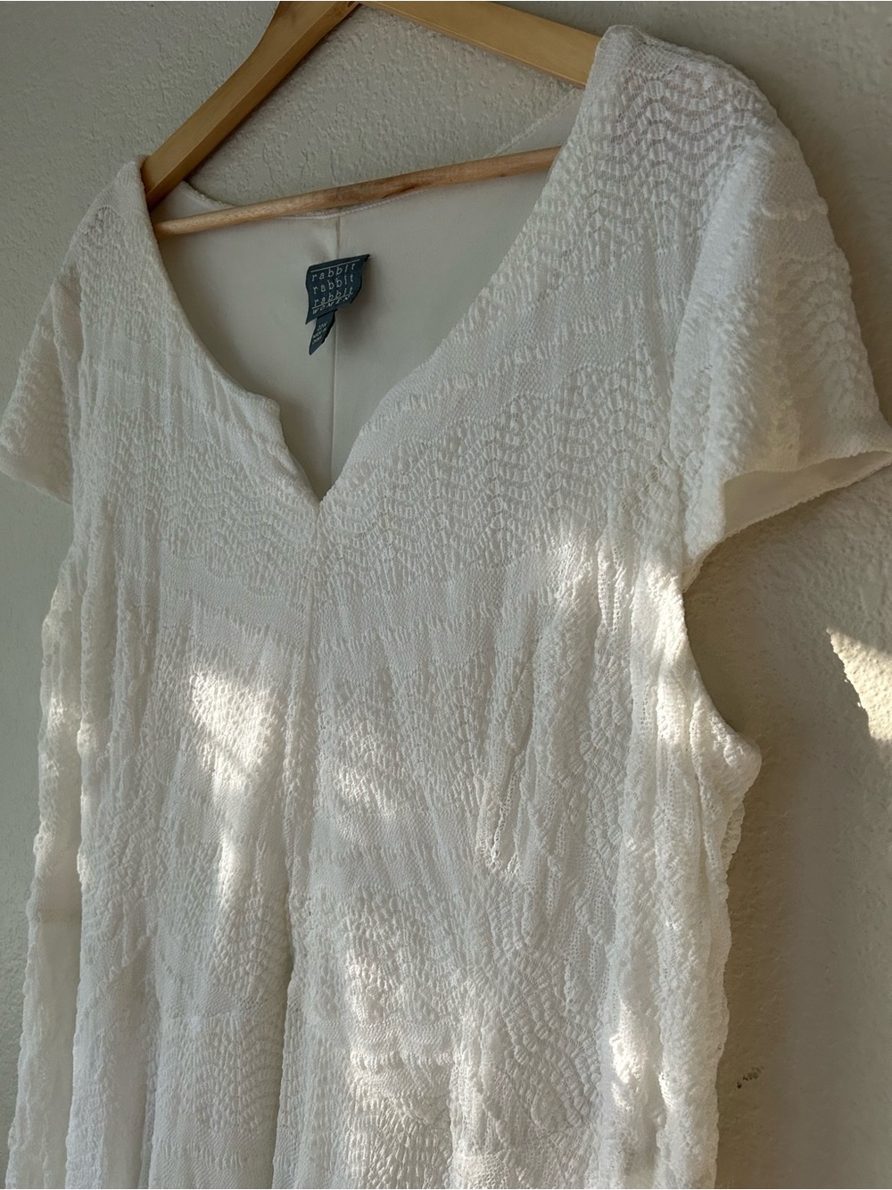 Olive Grove Evening | Rabbit Rabbit Rabbit Ivory Textured Dress - Picture 4 of 7